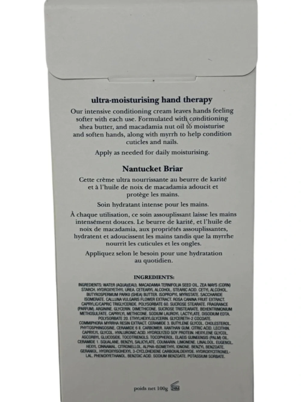CRABTREE & EVELYN Boxed Nantucket Briar Ultra Moisturizing Hand Therapy 3.5 Oz